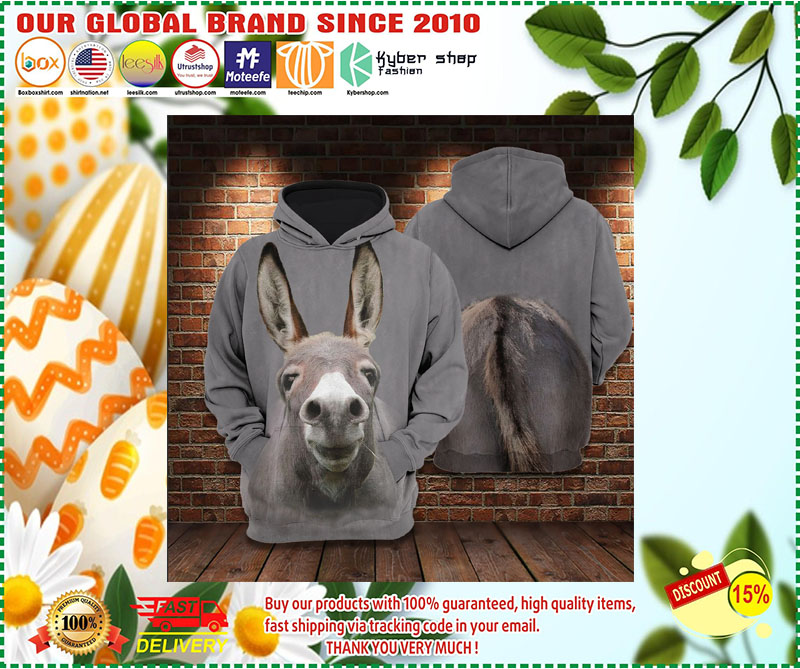 Cute donkey 3D hoodie 3