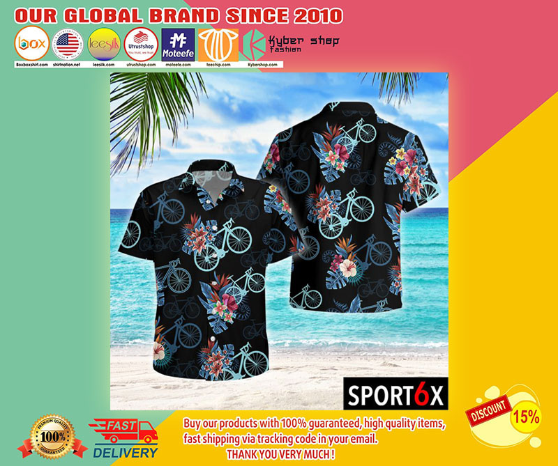 Cycling bike hawaiian shirt1