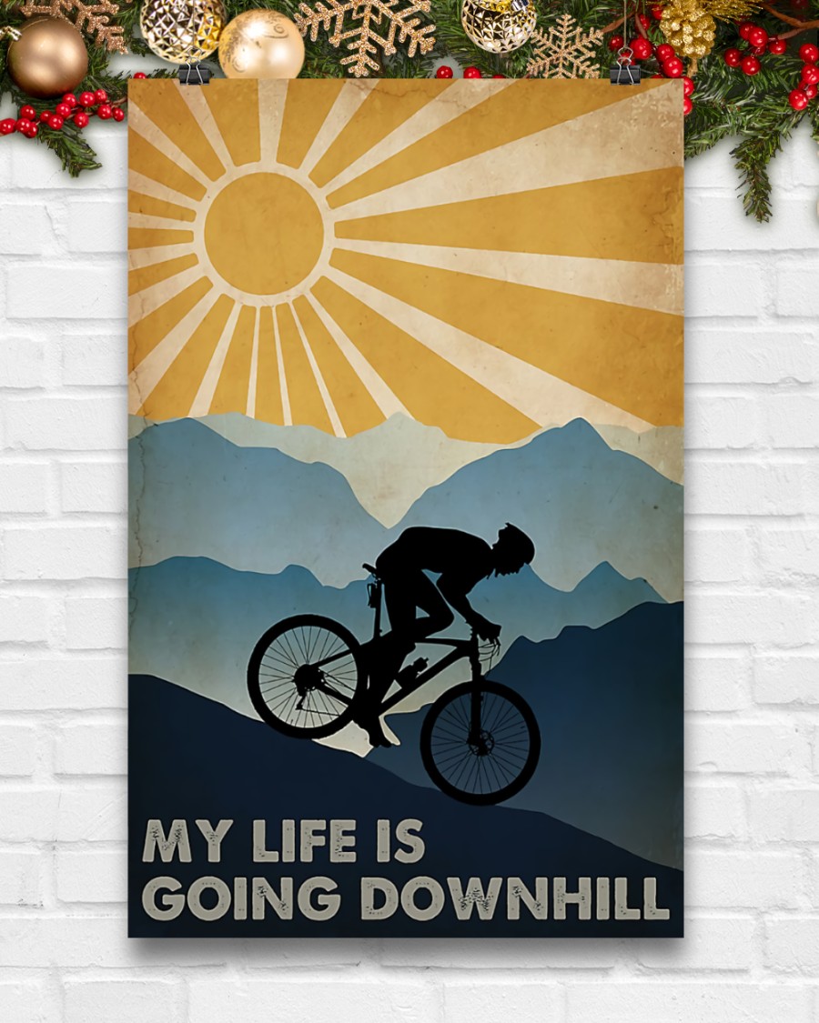 Cycling my life is going downhill poster 2