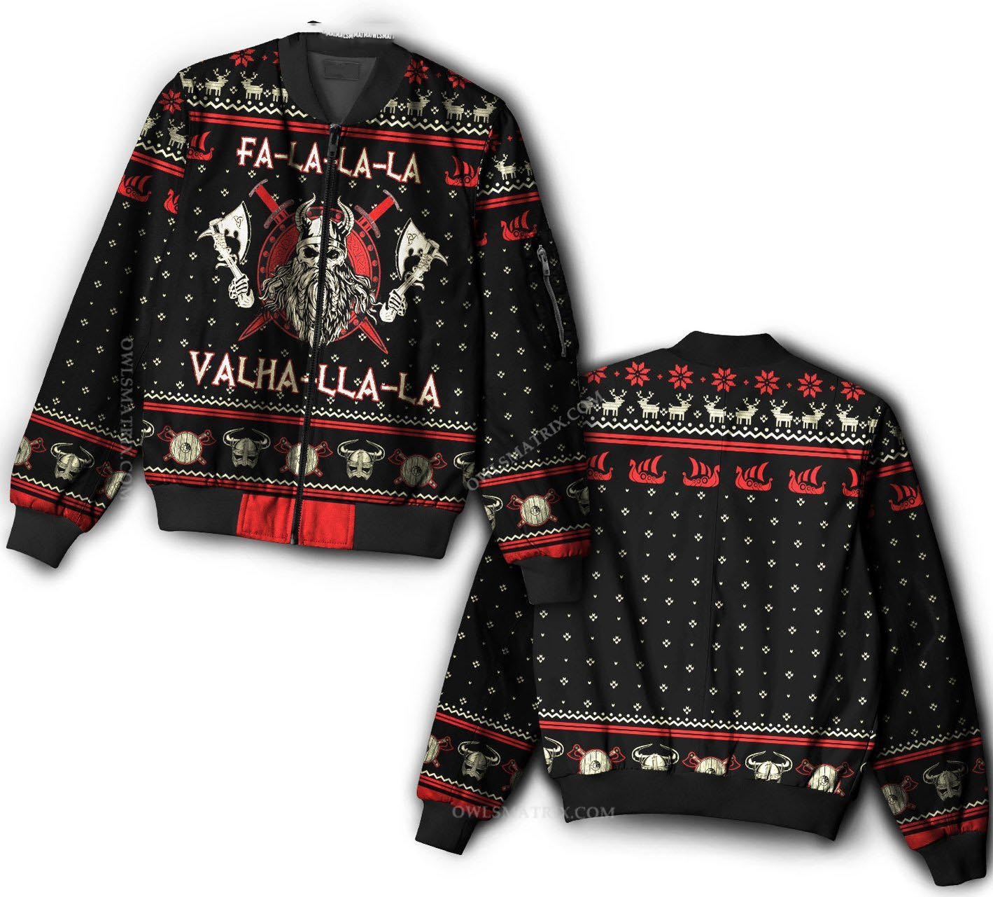 Viking valhalla black and red 3d bomber