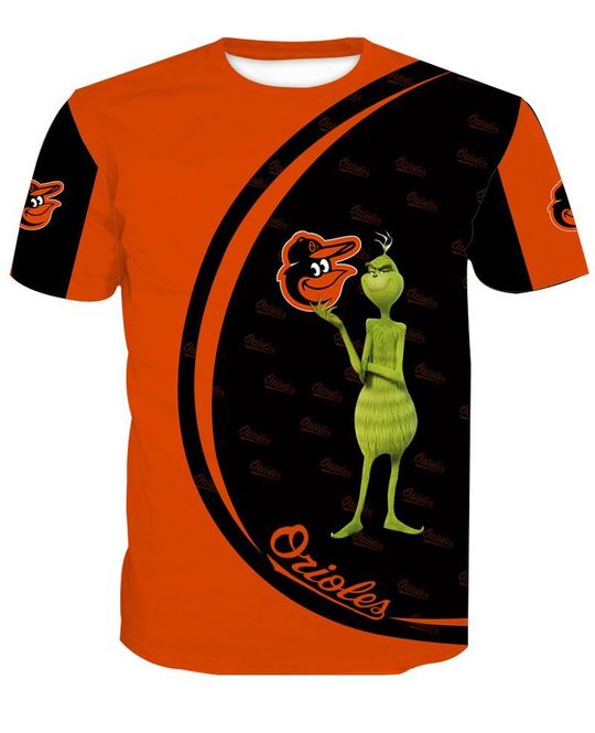 The grinch Baltimore orioles 3d all over print hoodie4