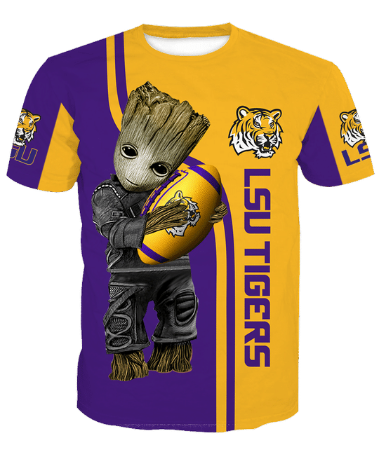 Baby Groot Lsu tigers 3d all over print hoodie3