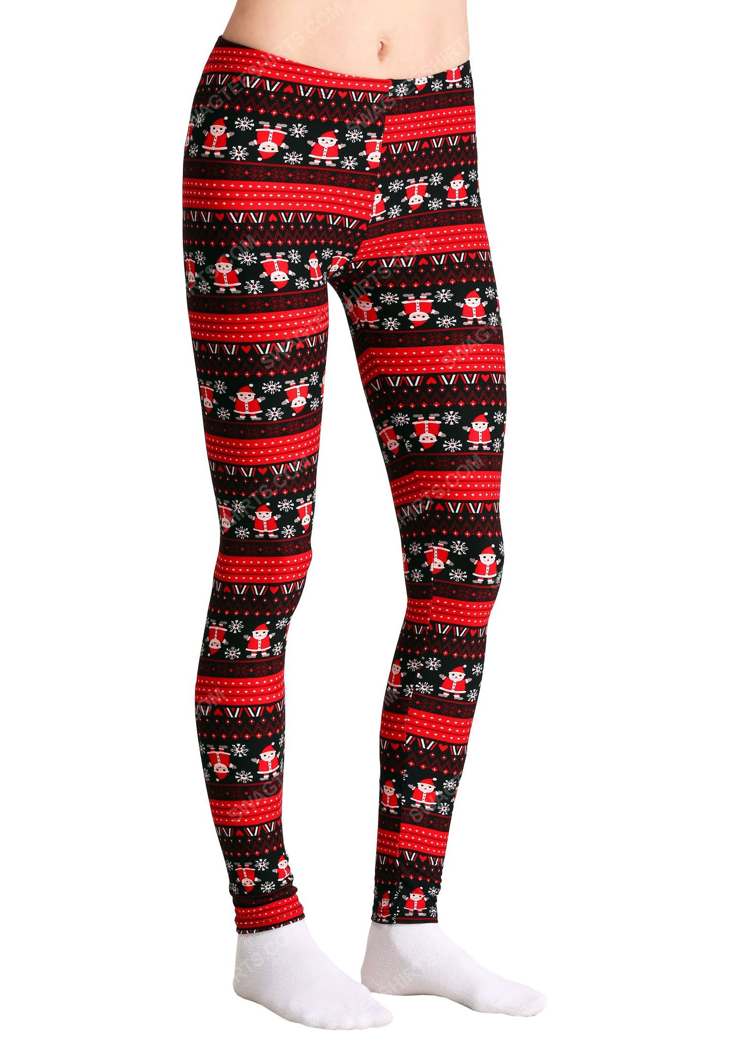 [special edition] Christmas holiday santa claus full print leggings – maria