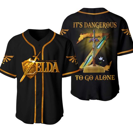 4 The Legend of Zelda Its Dangerous To Go Alone Baseball Jersey Shirt 2