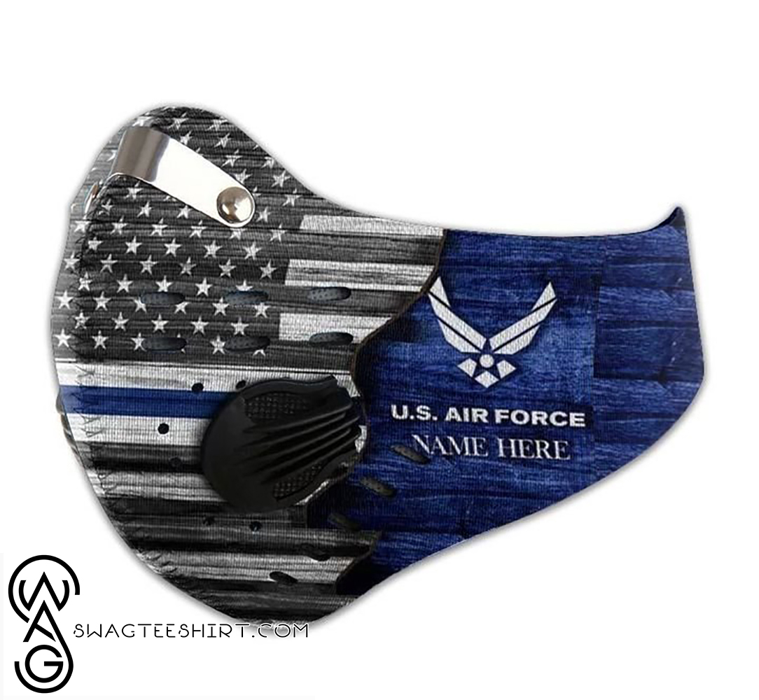 Personalized american flag airforce filter activated carbon face mask