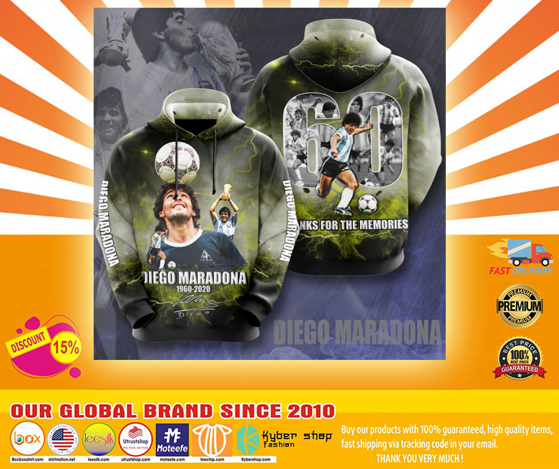 RIP Diego Maradona thank you for the memories 3d hoodie4