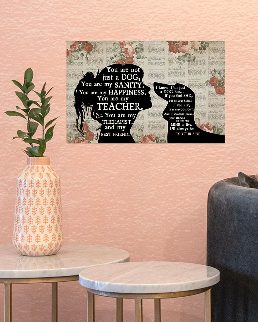 Dachshund and girl therapist you are not just a dog poster 8