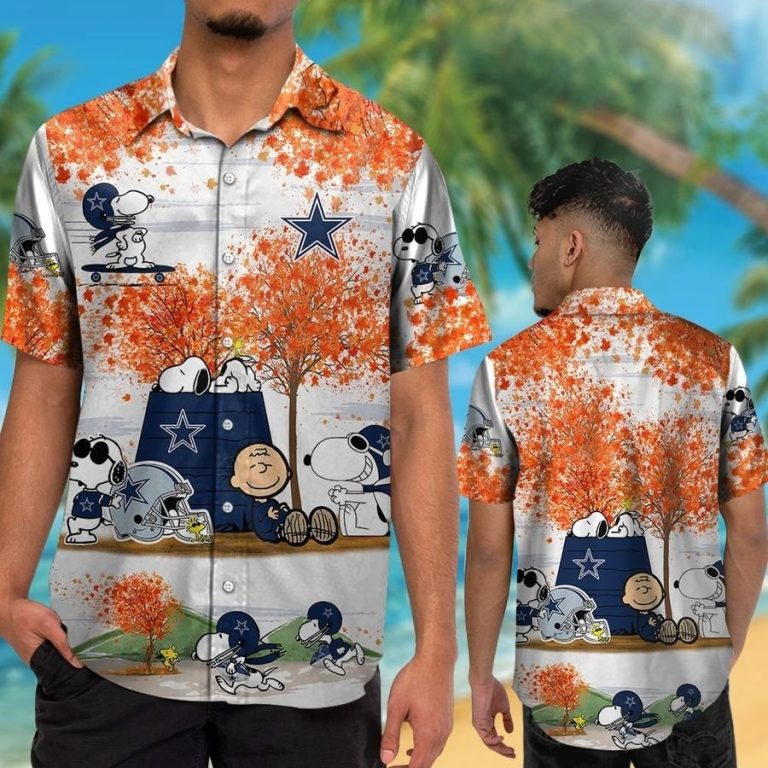 Dallas Cowboys Snoopy Autumn Hawaiian Shirt, Shorts