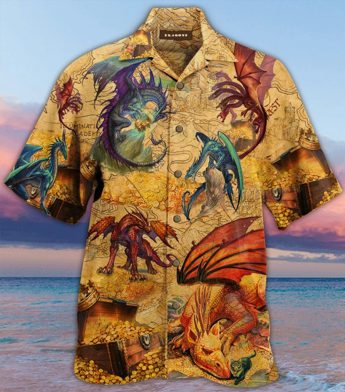 Every treasure is guarded by dragons unisex hawaiian shirt