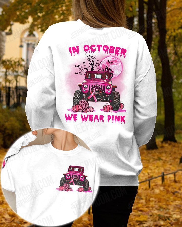 Halloween jeep pink girl in October we were pink 3d shirt (2)