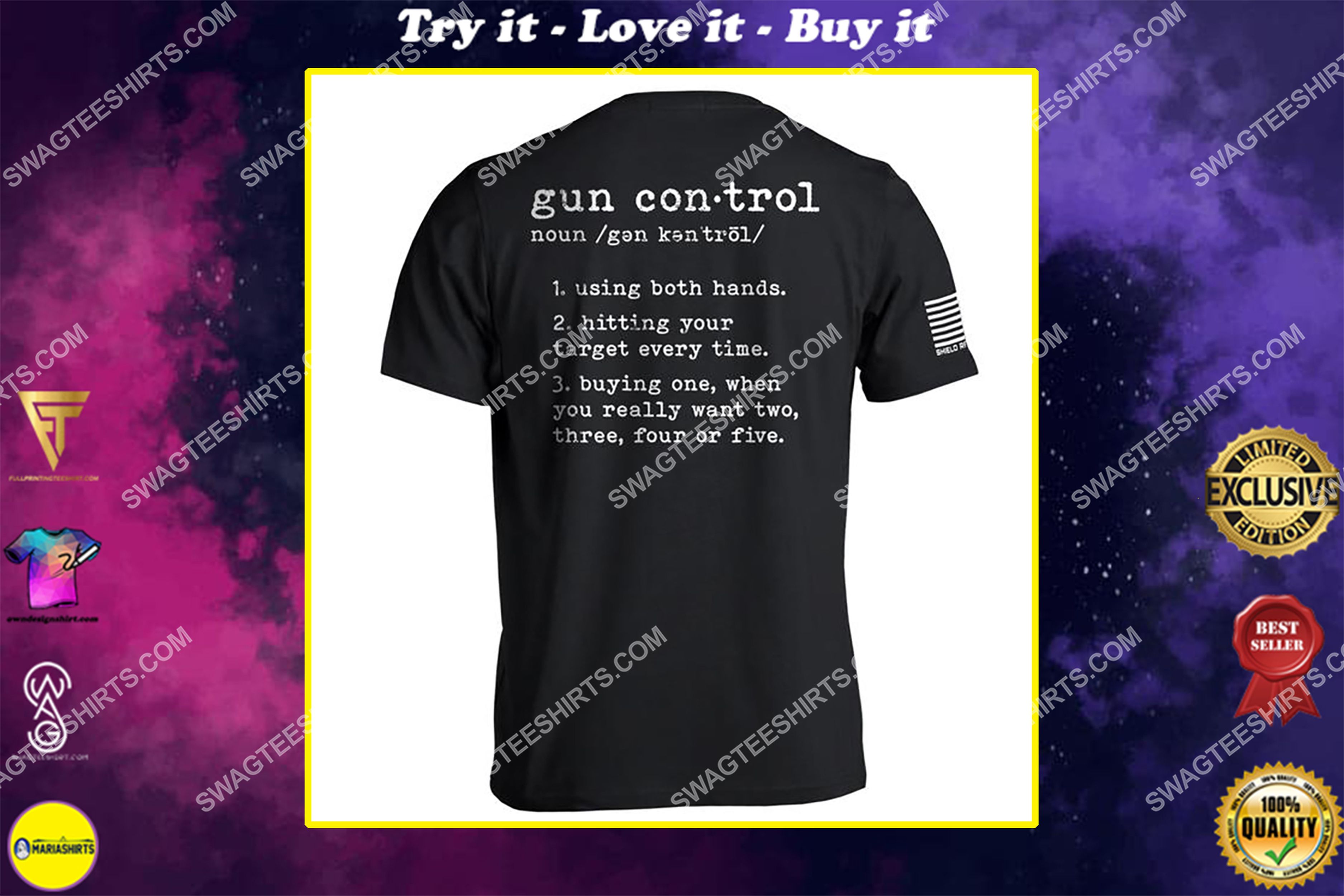 [special edition] gun control definition political shirt- maria