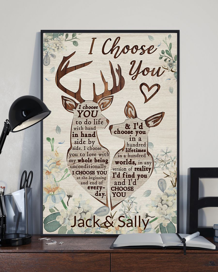 Deer I choose you to do life with hand in hand poster 8