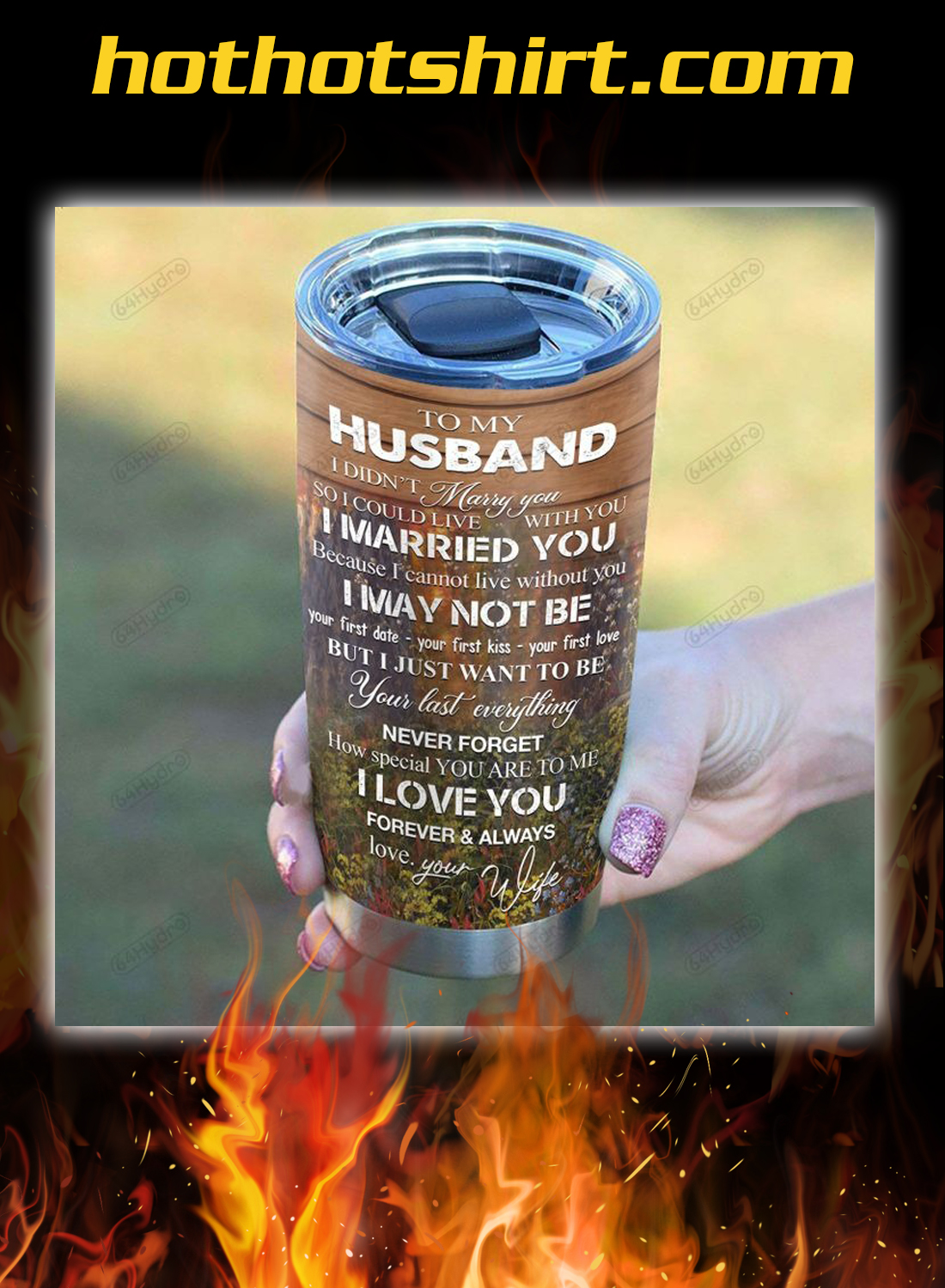 Deer couple to my husband your wife you and me tumbler 2
