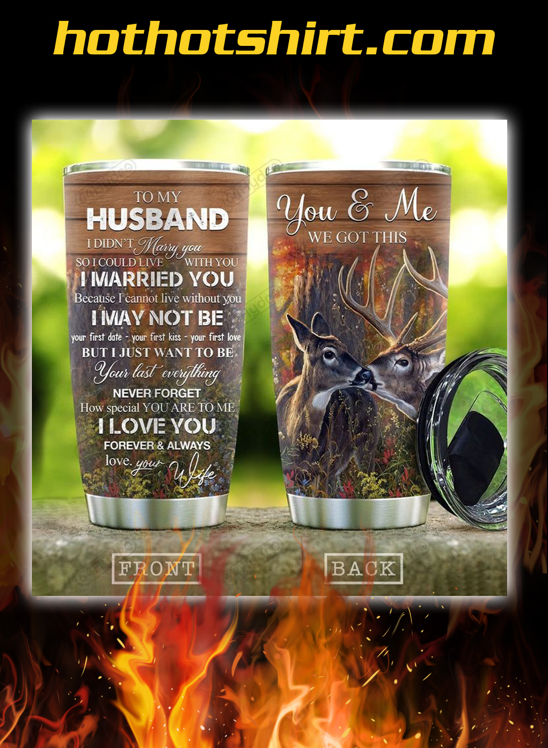 Deer couple to my husband your wife you and me tumbler – Hothot 281020