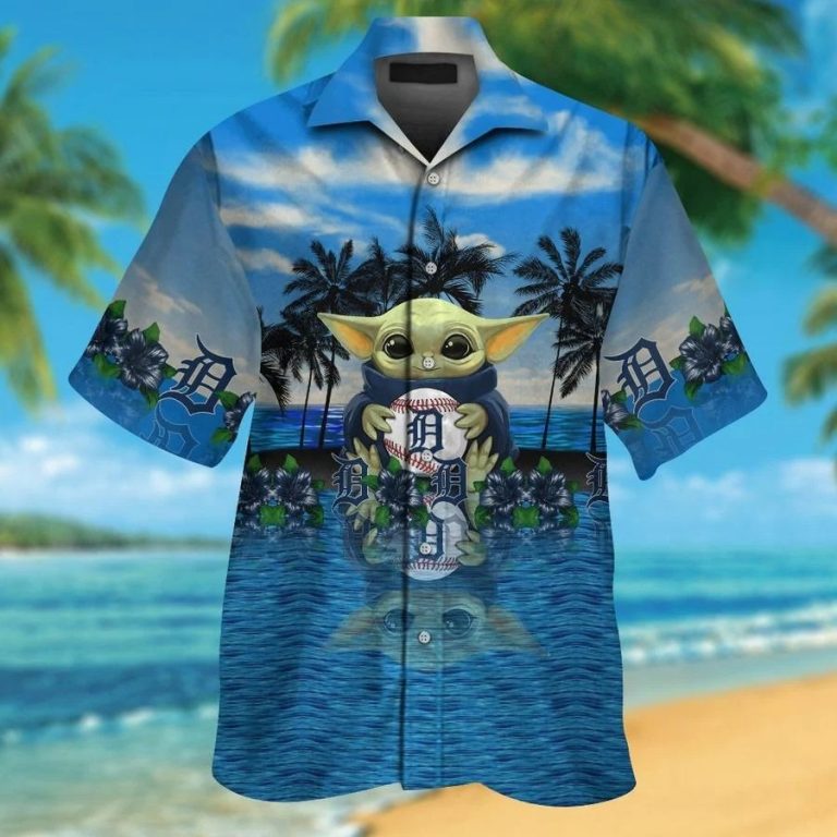 Detroit Tigers And Baby Yoda Hawaiian Shirt, Shorts1