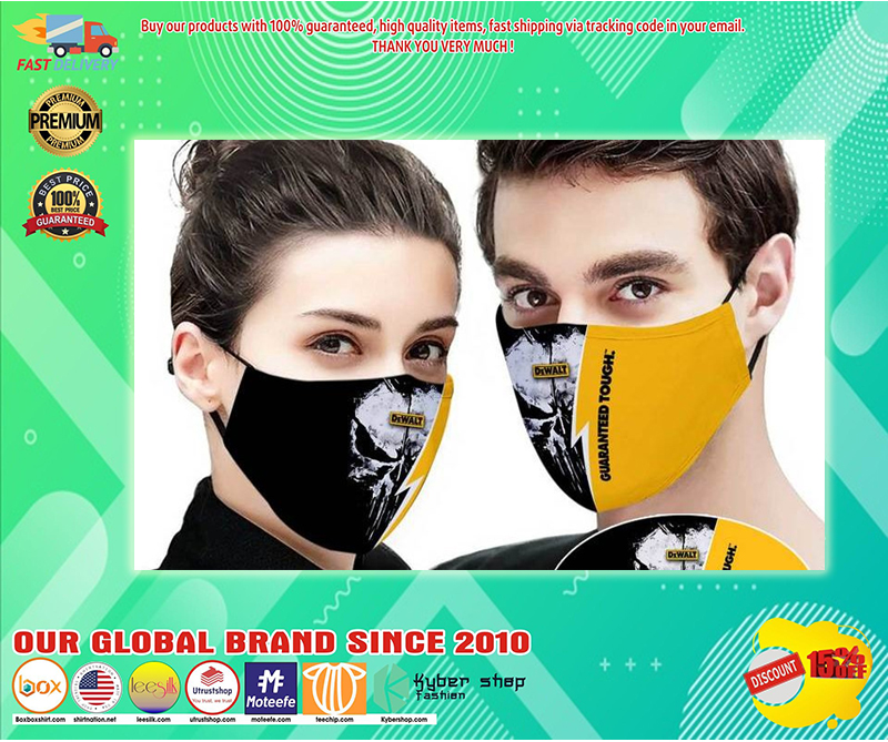 Dewalt guaranteed tough full printing face mask 2