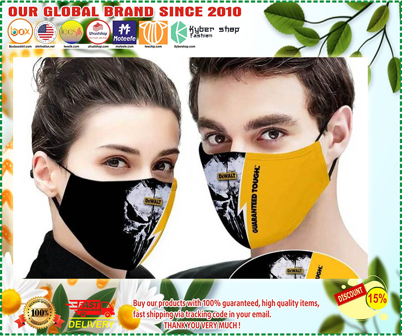 Dewalt guaranteed tough full printing face mask