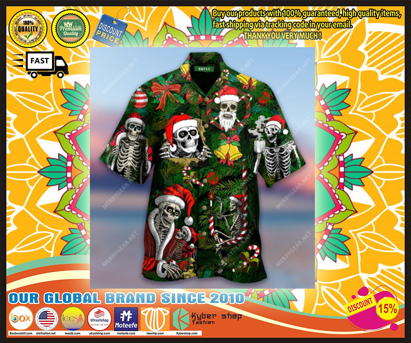 Merry Xmas Skulls hawaiian shirt – LIMITED EDITION