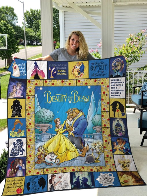 Beauty and the beast quilt blanket