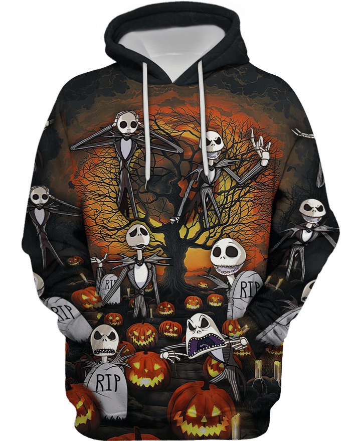 Jack skelington halloween hawaiian shirt and 3d hoodie – Teasearch3D 060921