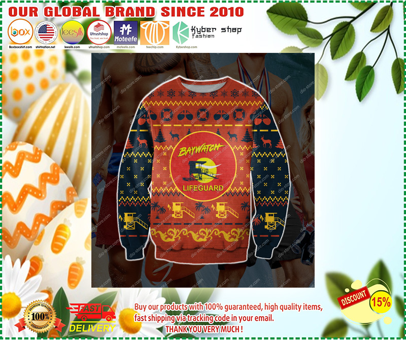 BAYWATCH LIFEGUARD UGLY CHRISTMAS SWEATER 2