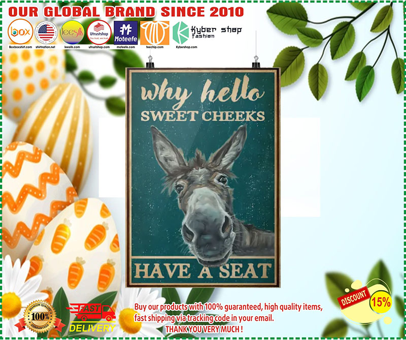 Donkey why hello sweet cheeks have a seat poster 1