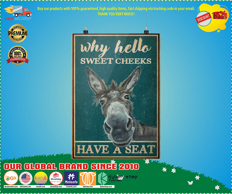 Donkey why hello sweet cheeks have a seat poster 2