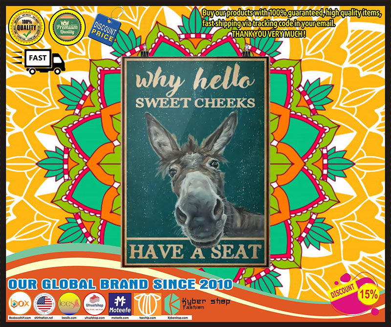 Donkey why hello sweet cheeks have a seat poster 3