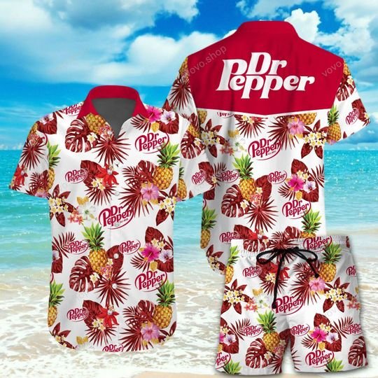 Dr pepper pineapple hawaiian shirt, short – LIMITED EDITION