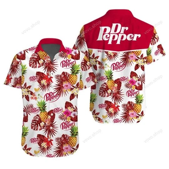 Dr pepper pineapple hawaiian shirt short (2)