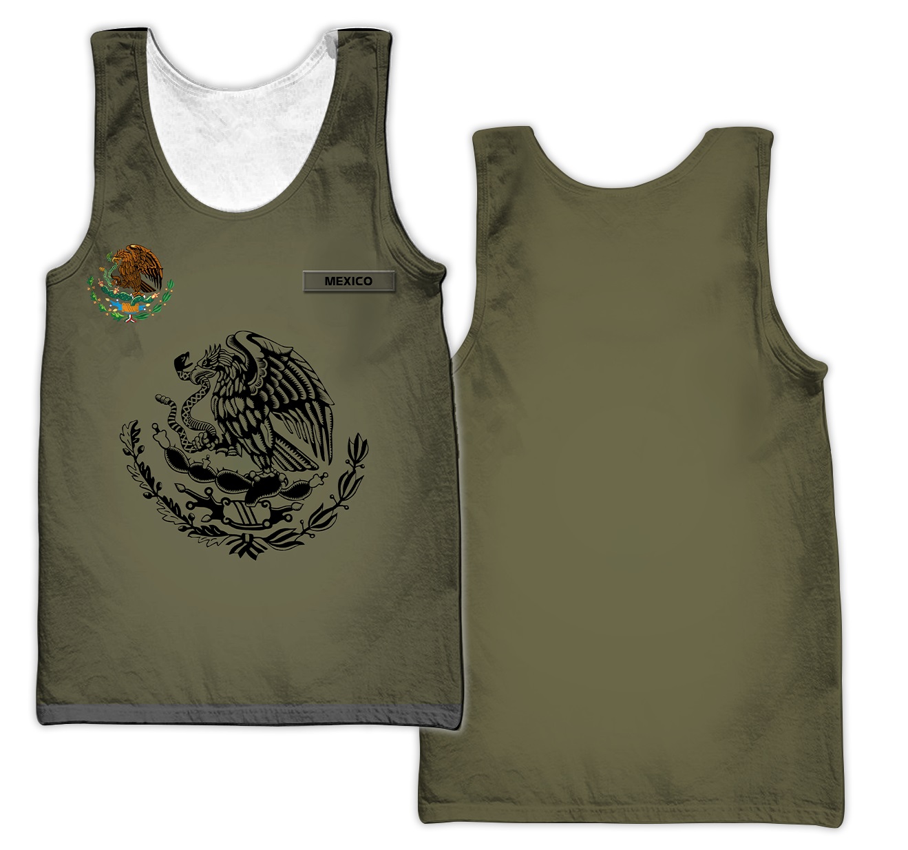 Personalized Mexican 3d all over printed tank top