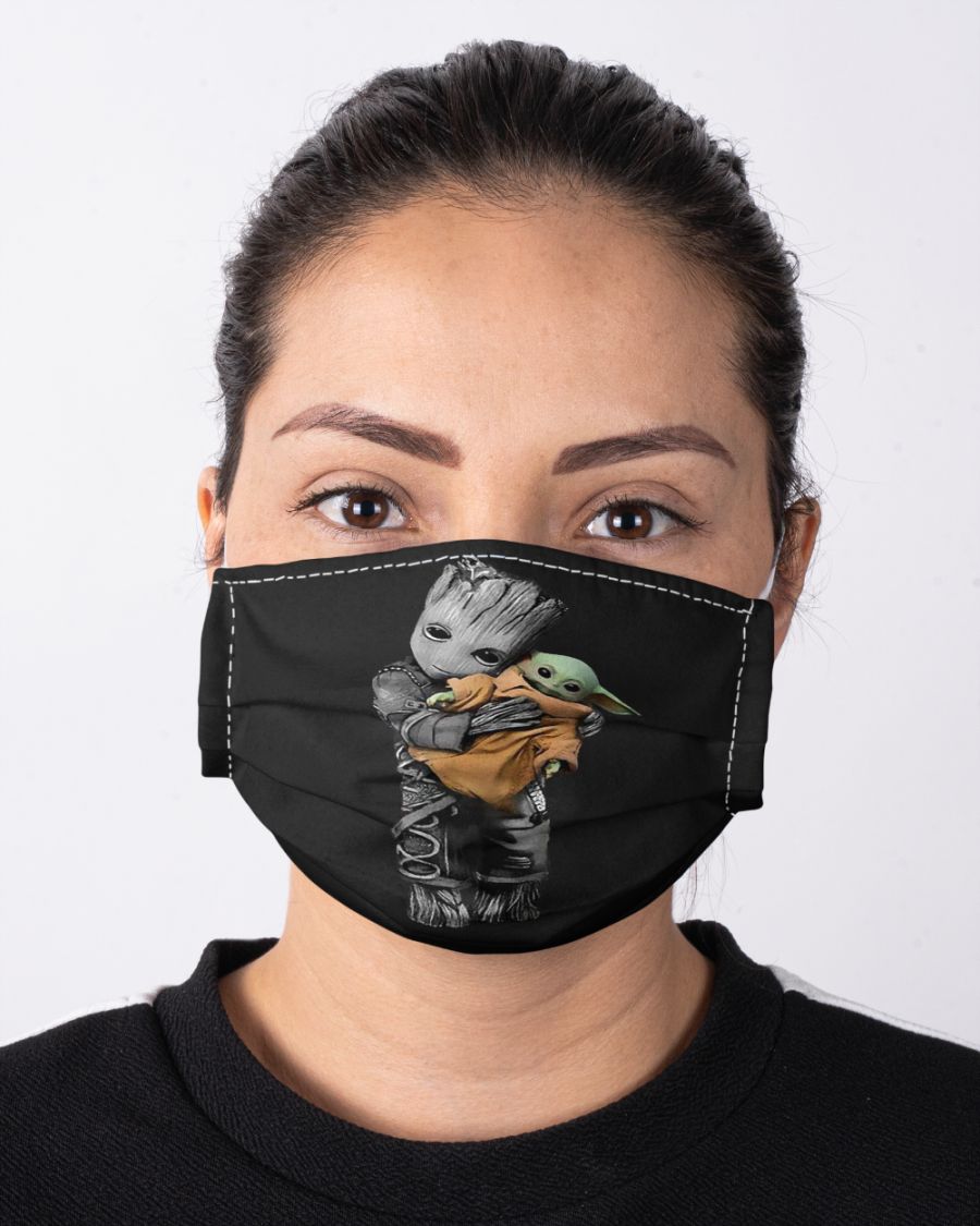 Groot baby yoda face mask