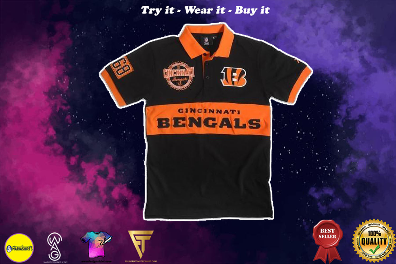 cincinnati bengals national football league full over print shirt