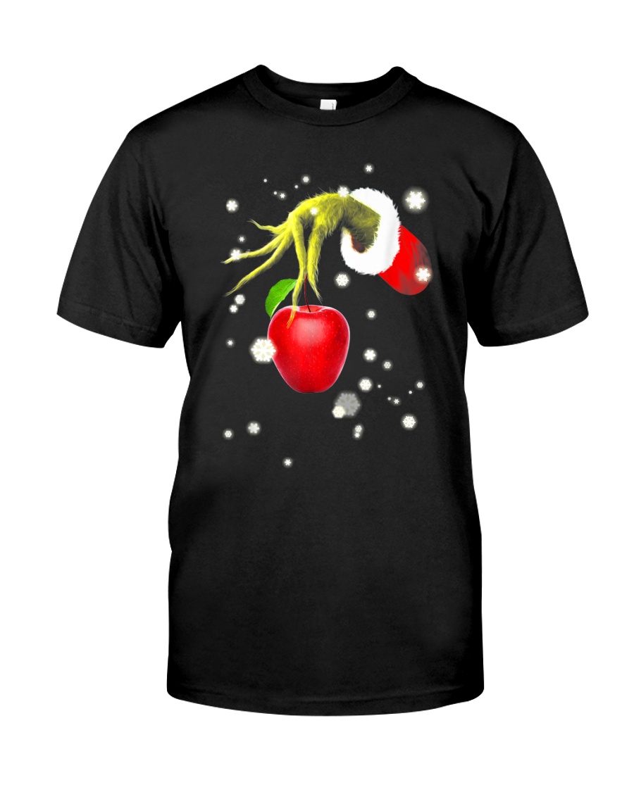 Grinch Hand Apple Teacher Gift shirt