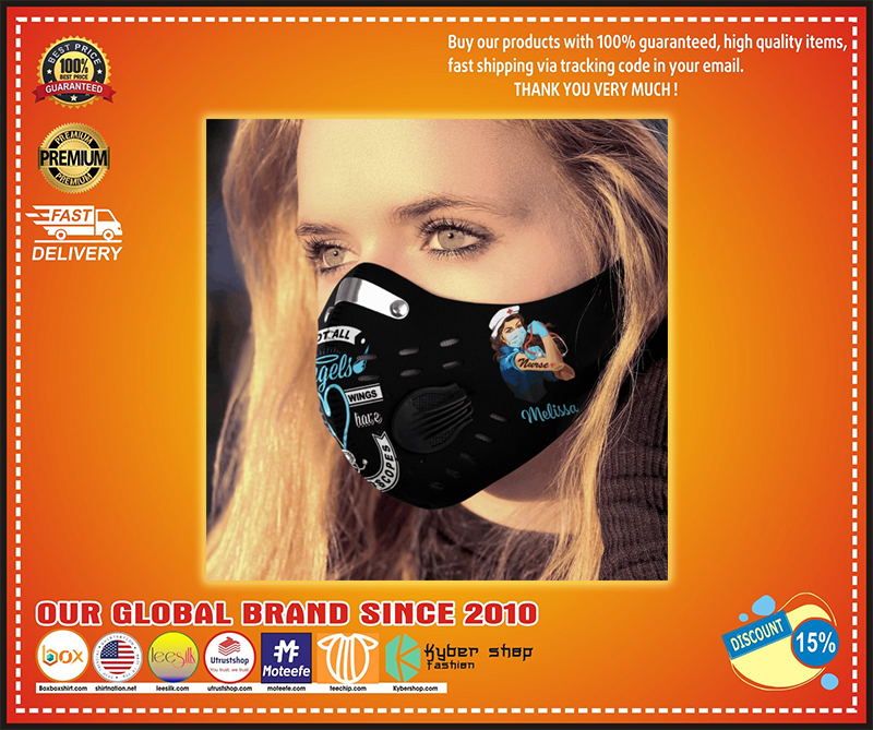 Personalized not all angels have wings strong nurse carbon pm 2.5 face mask 2