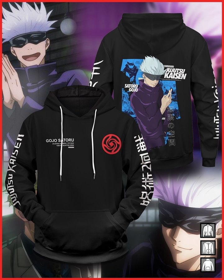 Anime Jujutsu Kaisen 3d over print hoodie shirt -BBS