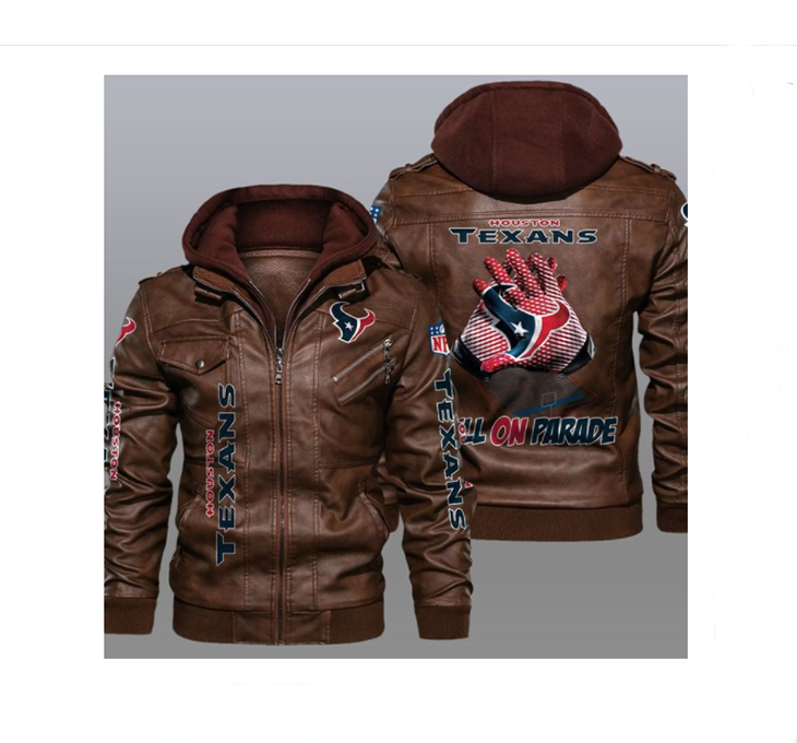 Houston Texans Bulls On Parade Leather Jacket1