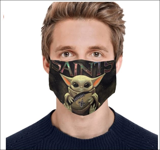 Baby Yoda hug New Orleans Saints face mask – dnstyles