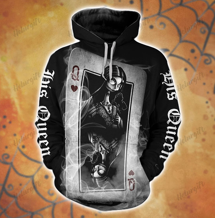 Jack Skellington And Sally Q K playing Card 3d Hoodie  – LIMITED EDITION