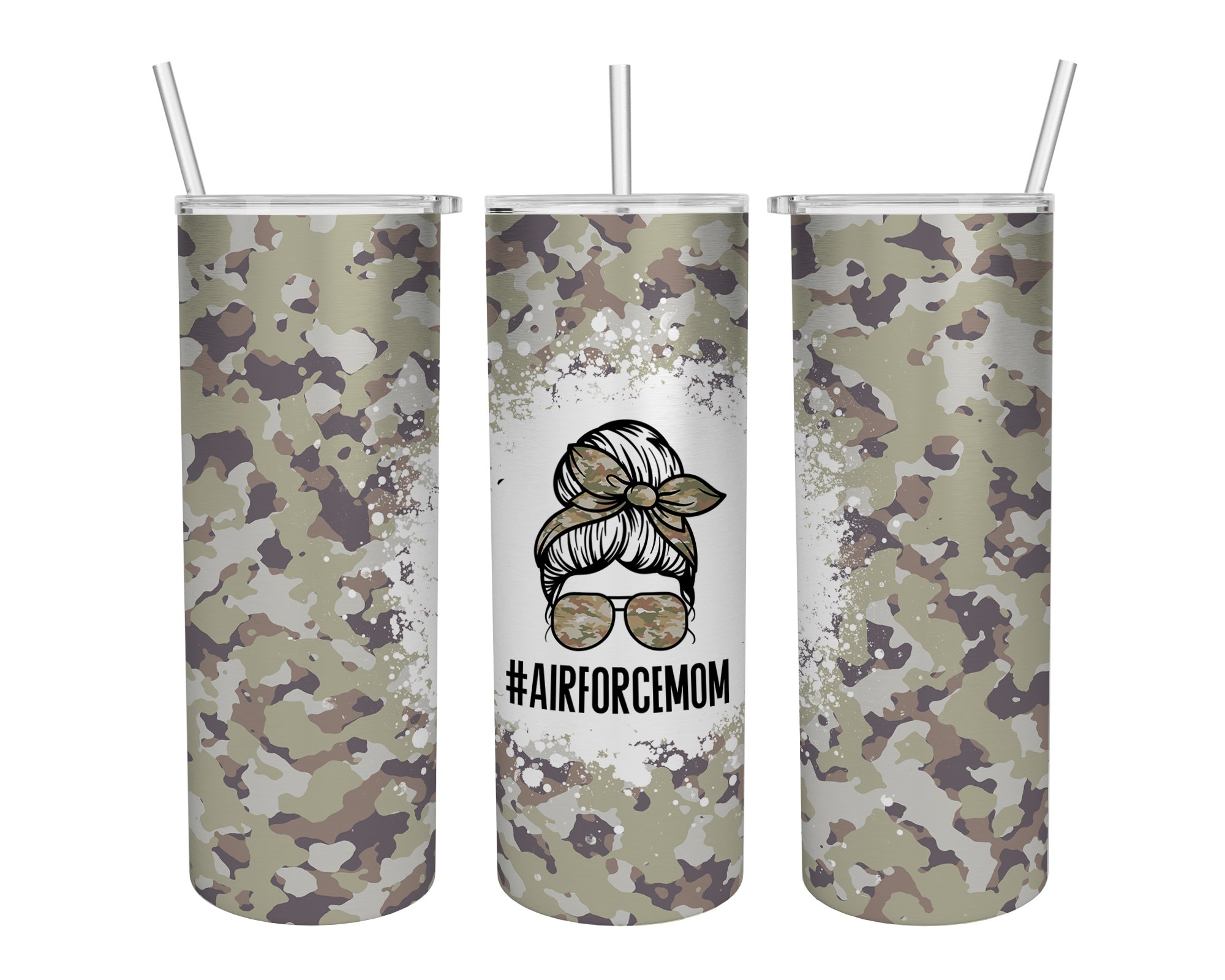 Girl Airforcemom Camo Skinny Tumbler – LIMITED EIDITON