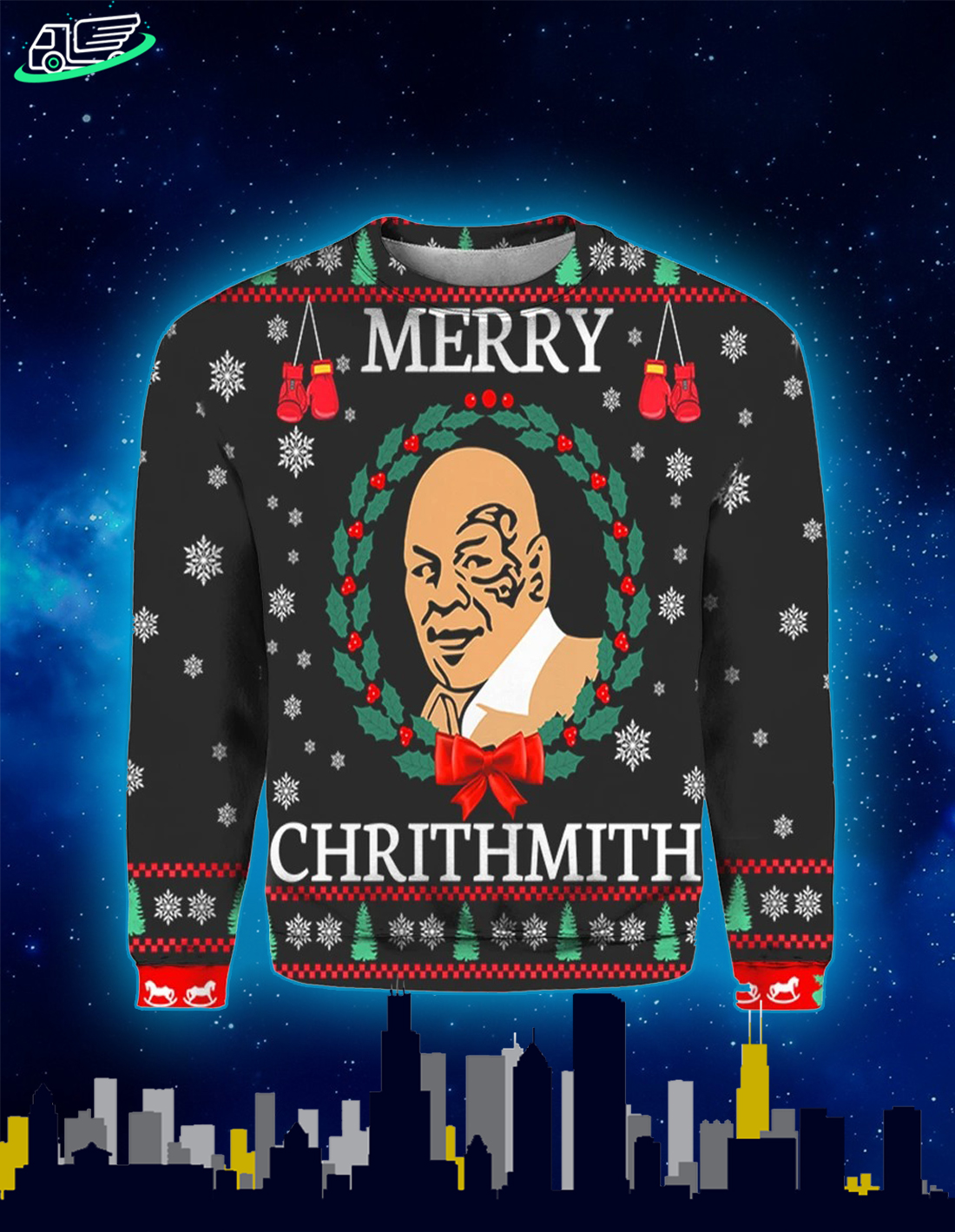 Mike Tyson merry chrithmith christmas sweater