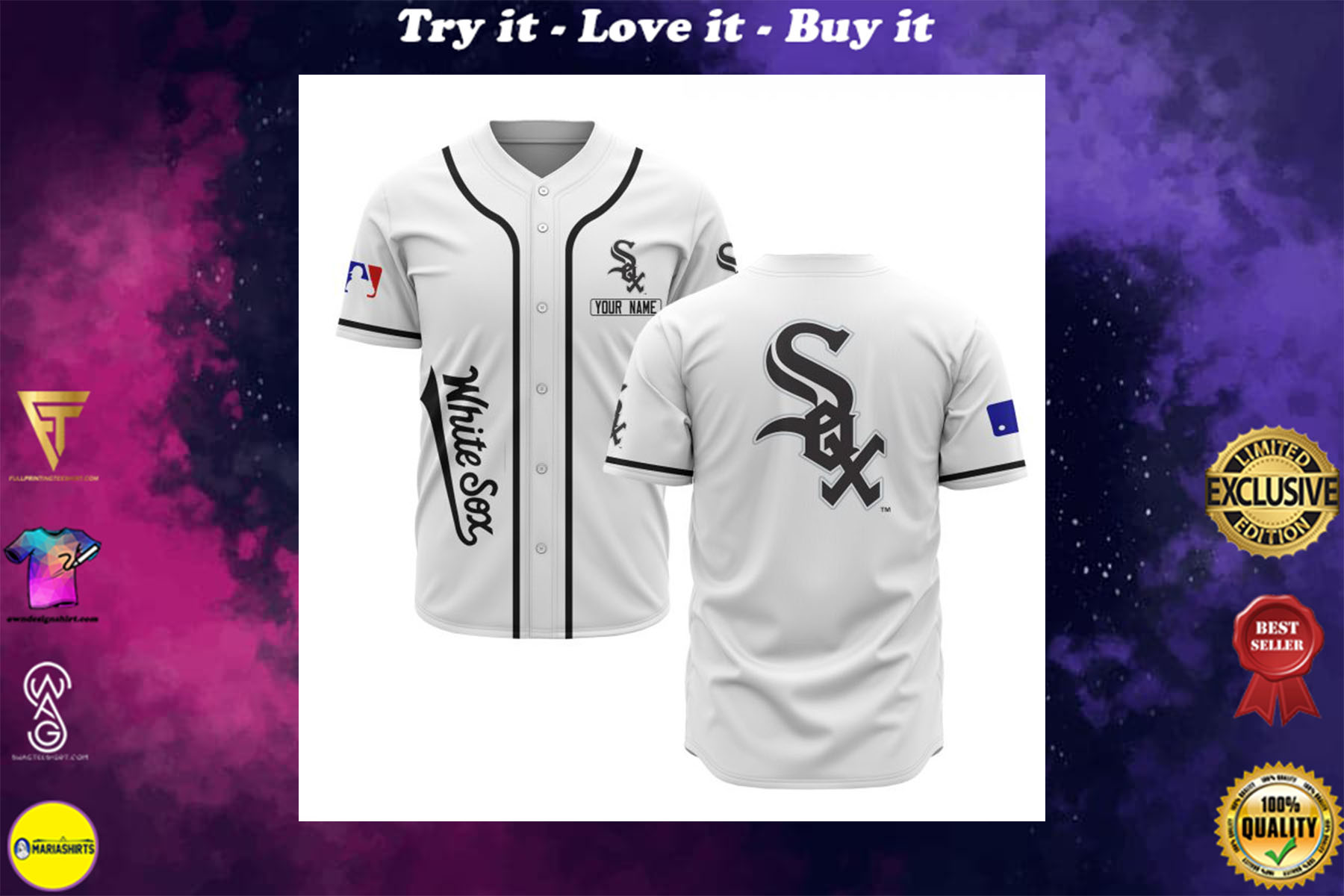 custom name chicago white sox baseball shirt
