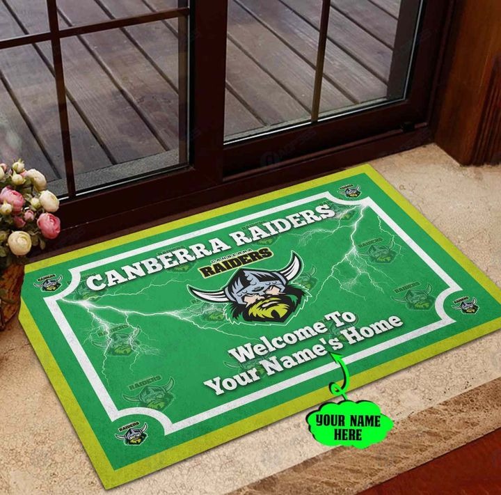Canberra Raiders Personalized welcome to home Doormat