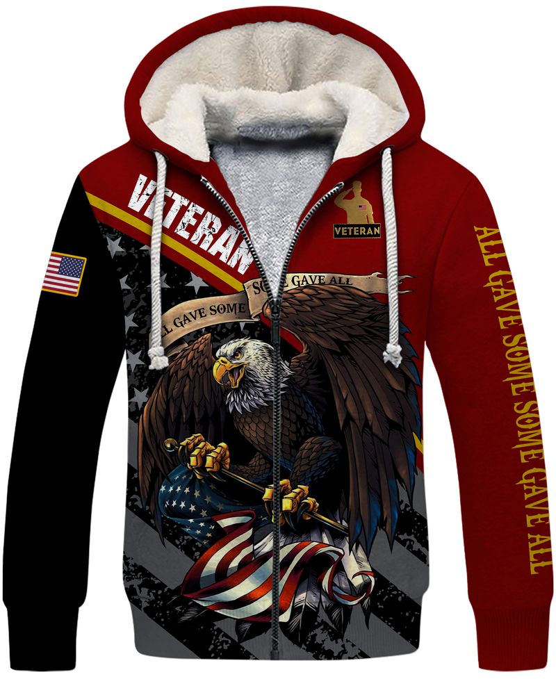 Eagle National Vietnam War Veterans Day 3d fleece hoodie
