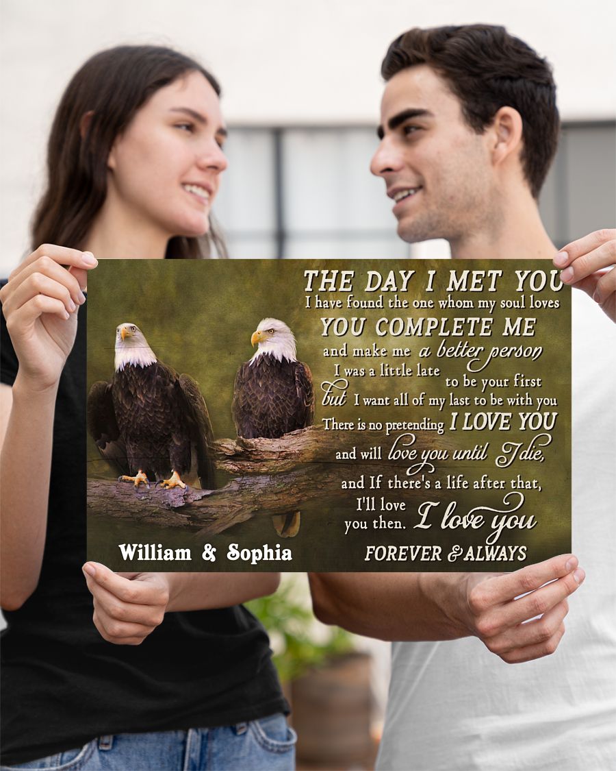 Eagles The day I met you custom name poster 4