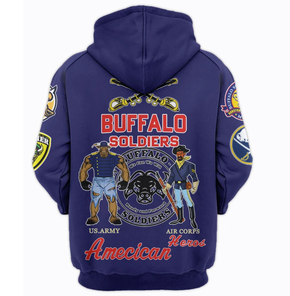 Buffalo Soldier all over printed 3D hoodie 1