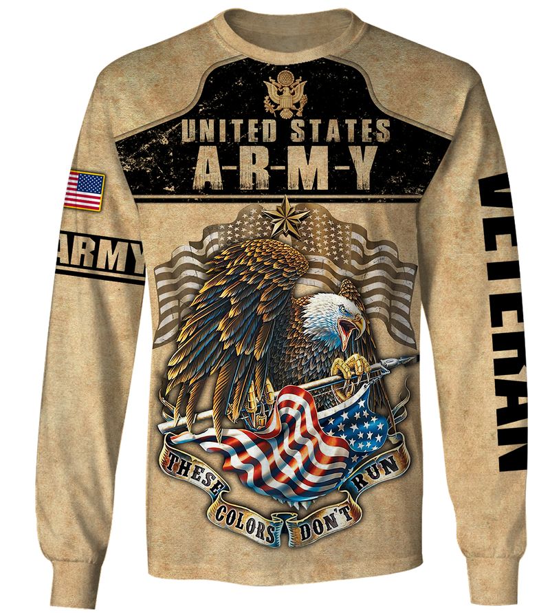 United States Army These Color Don't Run Eagle 3d shirt, hoodie 3