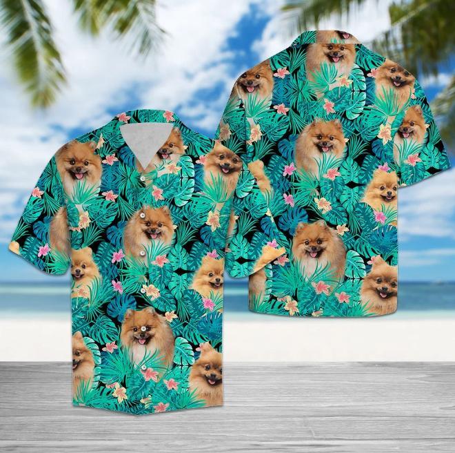 Pomeranian hawaiian shirt1