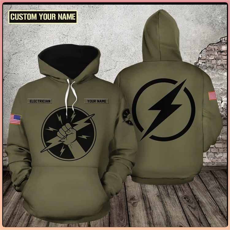 Electrician Custom Name 3D Hoodie1