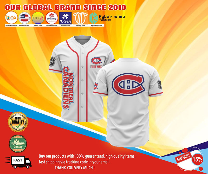 Montreal canadiens baseball jersey shirt 1